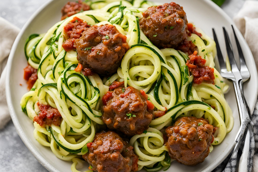 Bison Meatballs with Zoodles